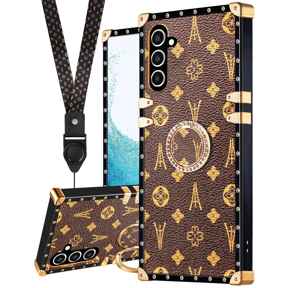 Galaxy S24 Case Ring Stand Holder And Lanyard Stylish Cover, 20G-184PH015
